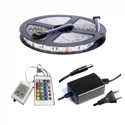 BUĞZ Winboss 5mt Rgb Şerit Led Slikonlu Adaptör Uzaktan Kumanda Tak Çalıştır