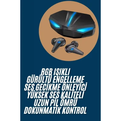 BUĞZ Wireless Gaming Kulaklık Mikrofonlu Bluetooth Oyuncu Kulaklığı - BUĞZ