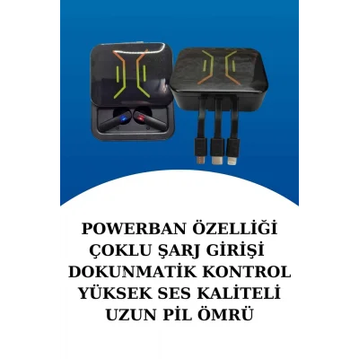 BUĞZ Wireless Şarjlı Akıllı Saat ve Dijital Göstergeli Kablosuz Bluetooth Kulaklık Nabız Ölçer - BUĞZ