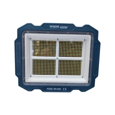 BUĞZ Wıson Ws-5585 Çok Fonksiyonlu 3 Solar Panelli 400w Spot Aydınlatma