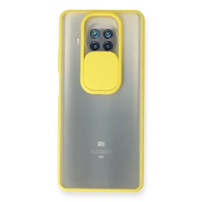 BUĞZ Xiaomi Mi 10t Lite Kılıf Palm Buzlu Kamera Sürgülü Silikon - Sarı