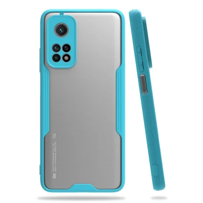 BUĞZ Xiaomi Mi 10t Pro Kılıf Platin Silikon - Mavi