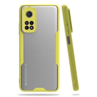 BUĞZ Xiaomi Mi 10t Pro Kılıf Platin Silikon - Sarı