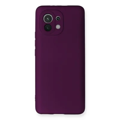 BUĞZ Xiaomi Mi 11 Kılıf First Silikon - Mürdüm