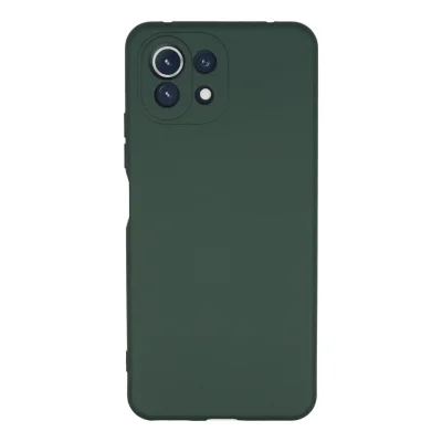 BUĞZ Xiaomi Mi 11 Lite Kılıf Nano İçi Kadife Silikon - Koyu Yeşil