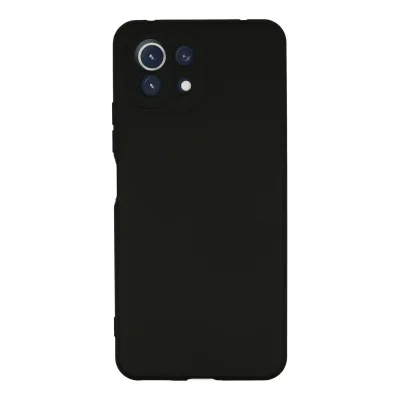 BUĞZ Xiaomi Mi 11 Lite Kılıf Nano İçi Kadife Silikon - Siyah