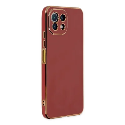 BUĞZ Xiaomi Mi 11 Lite Kılıf Volet Silikon - Kırmızı