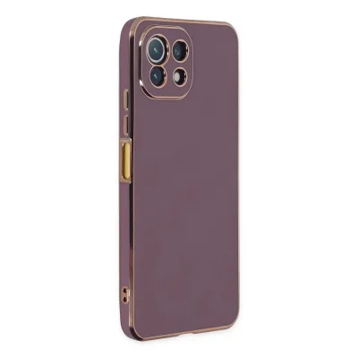 BUĞZ Xiaomi Mi 11 Lite Kılıf Volet Silikon - Mor