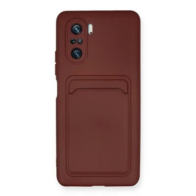 BUĞZ Xiaomi Mi 11i Kılıf Kelvin Kartvizitli Silikon - Bordo