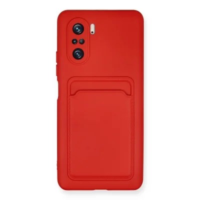 BUĞZ Xiaomi Mi 11i Kılıf Kelvin Kartvizitli Silikon - Kırmızı