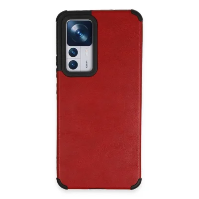 BUĞZ Xiaomi Mi 12t Kılıf Loop Deri Silikon - Kırmızı