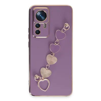 BUĞZ Xiaomi Mi 12t Pro Kılıf Esila Silikon - Mor