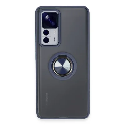 BUĞZ Xiaomi Mi 12t Pro Kılıf Montreal Yüzüklü Silikon Kapak - Lacivert