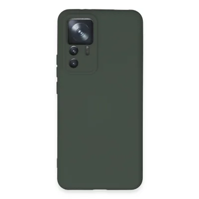 BUĞZ Xiaomi Mi 12t Pro Kılıf Nano İçi Kadife Silikon - Koyu Yeşil