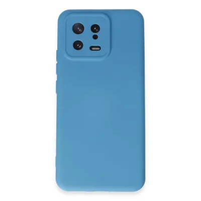BUĞZ Xiaomi Mi 13 Kılıf Nano İçi Kadife Silikon - Mavi