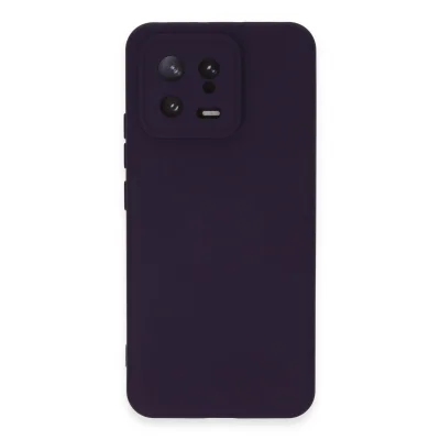 BUĞZ Xiaomi Mi 13 Kılıf Nano İçi Kadife Silikon - Mor
