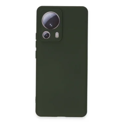 BUĞZ Xiaomi Mi 13 Lite Kılıf Nano İçi Kadife Silikon - Koyu Yeşil