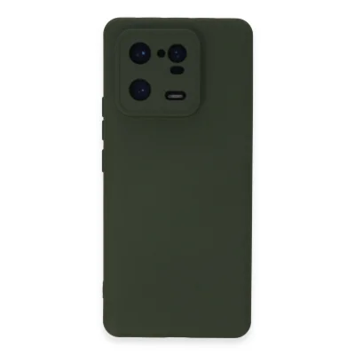 BUĞZ Xiaomi Mi 13 Pro Kılıf Nano İçi Kadife Silikon - Koyu Yeşil