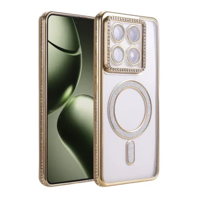 BUĞZ Xiaomi Mi 14t Pro Joke Simli Magneticsafe Kılıf - Gold