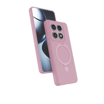 BUĞZ Xiaomi Mi 14t Pro Regal Magsafe Standlı Kapak - Açık Pembe