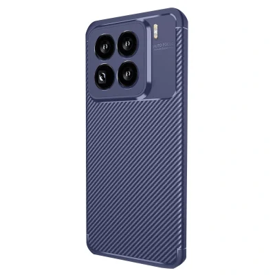 BUĞZ Xiaomi Mi 15 Pro Kılıf Auto Focus Karbon Kapak - Lacivert