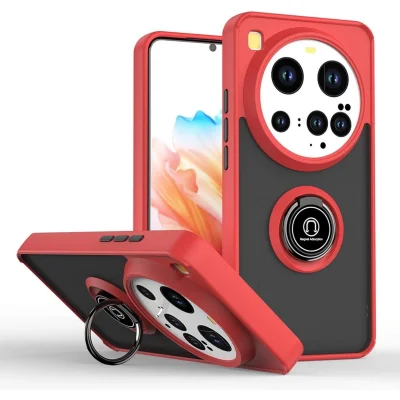 BUĞZ Xiaomi Mi 15 Ultra Kılıf Montreal Yüzüklü Silikon Kapak - Kırmızı