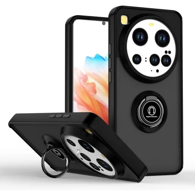 BUĞZ Xiaomi Mi 15 Ultra Kılıf Montreal Yüzüklü Silikon Kapak - Siyah