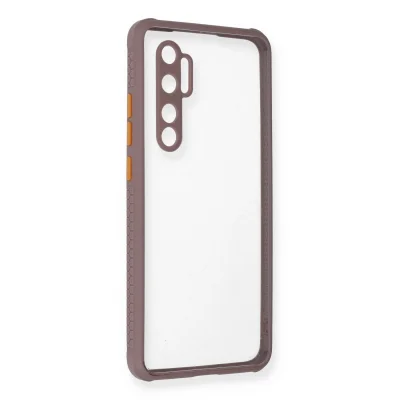 BUĞZ Xiaomi Mi Note 10 Lite Kılıf Miami Şeffaf Silikon - Açık Mor