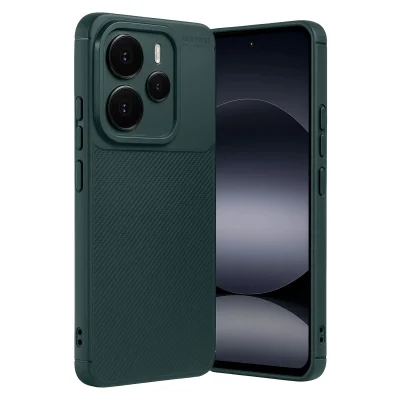 BUĞZ Xiaomi Note 14 5g Auto Focus Karbon Kapak - Koyu Yeşil