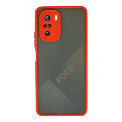 BUĞZ Xiaomi Poco F3 Kılıf Montreal Silikon Kapak - Kırmızı