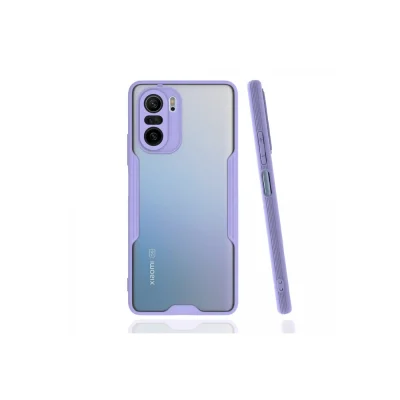 BUĞZ Xiaomi Poco F3 Kılıf Platin Silikon - Lila