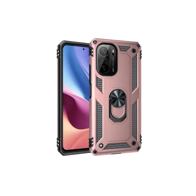 BUĞZ Xiaomi Poco F3 Kılıf Sofya Yüzüklü Silikon Kapak - Rose