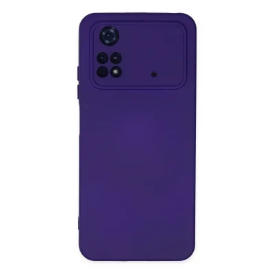BUĞZ Xiaomi Poco M4 Pro 4g Kılıf Nano İçi Kadife Silikon - Mor