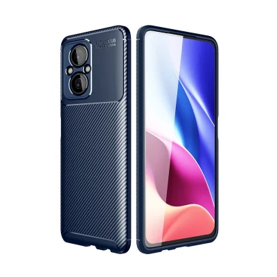 BUĞZ Xiaomi Poco M5 Kılıf Auto Focus Karbon Kapak - Lacivert