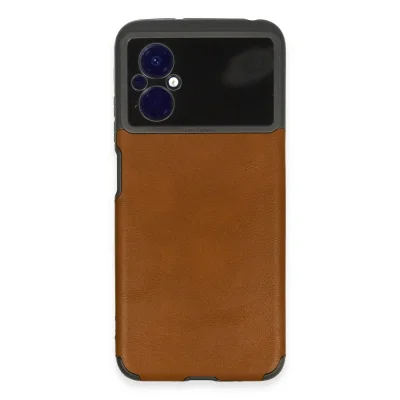 BUĞZ Xiaomi Poco M5 Kılıf Loop Deri Silikon - Kahverengi
