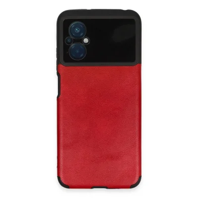 BUĞZ Xiaomi Poco M5 Kılıf Loop Deri Silikon - Kırmızı