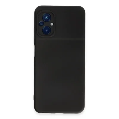 BUĞZ Xiaomi Poco M5 Kılıf Nano İçi Kadife Silikon - Siyah