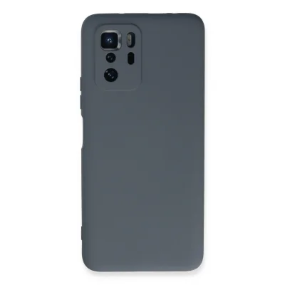 BUĞZ Xiaomi Poco X3 Gt Kılıf Nano İçi Kadife Silikon - Gri