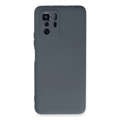 BUĞZ Xiaomi Poco X3 Gt Kılıf Nano İçi Kadife Silikon - Gri