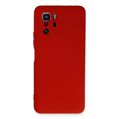 BUĞZ Xiaomi Poco X3 Gt Kılıf Nano İçi Kadife Silikon - Kırmızı