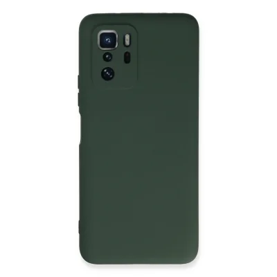 BUĞZ Xiaomi Poco X3 Gt Kılıf Nano İçi Kadife Silikon - Koyu Yeşil