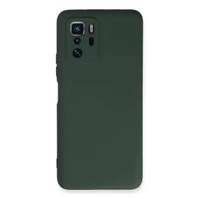 BUĞZ Xiaomi Poco X3 Gt Kılıf Nano İçi Kadife Silikon - Koyu Yeşil