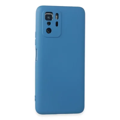 BUĞZ Xiaomi Poco X3 Gt Kılıf Nano İçi Kadife Silikon - Mavi