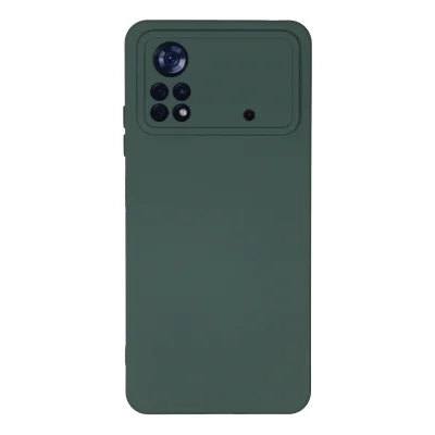 BUĞZ Xiaomi Poco X4 Pro 5g Kılıf Nano İçi Kadife Silikon - Koyu Yeşil