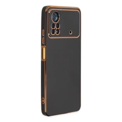 BUĞZ Xiaomi Poco X4 Pro 5g Kılıf Volet Silikon - Siyah