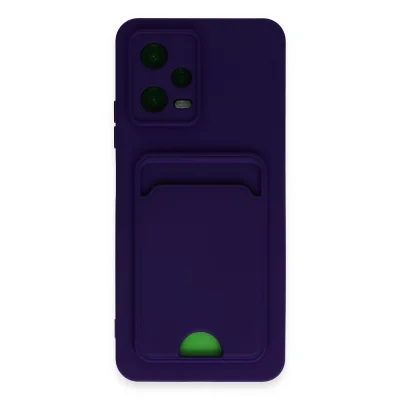 BUĞZ Xiaomi Poco X5 5g Kılıf Kelvin Kartvizitli Silikon - Derin Mor