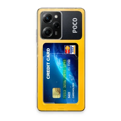 BUĞZ Xiaomi Poco X5 Pro 5g Kılıf Kart Şeffaf Silikon - Şeffaf