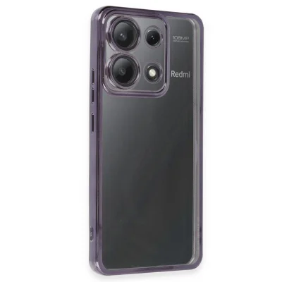 BUĞZ Xiaomi Poco X6 Kılıf Razer Lensli Silikon - Mor