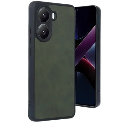 BUĞZ Xiaomi Poco X7 Pro Kılıf Aras Deri Kapak - Koyu Yeşil