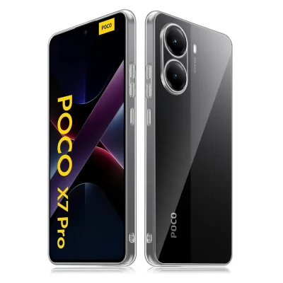 BUĞZ Xiaomi Poco X7 Pro Kılıf Lüx Şeffaf Silikon